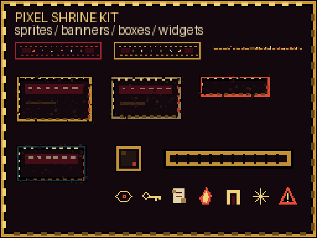 Pixel Shrine sprite-sheet.png atlas preview
